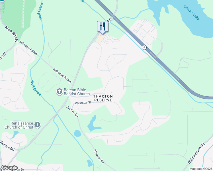 map of restaurants, bars, coffee shops, grocery stores, and more near 3486 Umatilla Lane in Atlanta