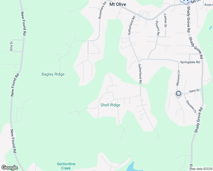map of restaurants, bars, coffee shops, grocery stores, and more near 5334 Bluff View Road in Mount Olive