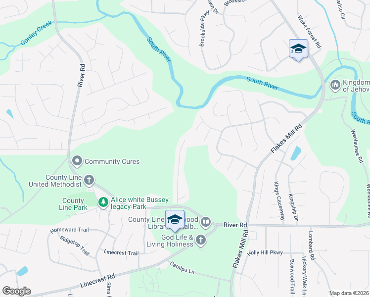 map of restaurants, bars, coffee shops, grocery stores, and more near 4072 Bosenberry Way in Ellenwood