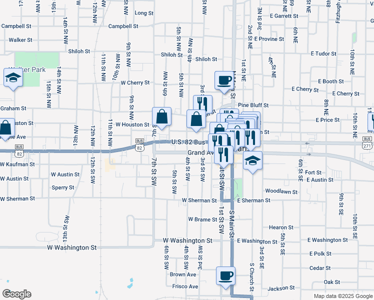 map of restaurants, bars, coffee shops, grocery stores, and more near 408-424 Bonham Street in Paris