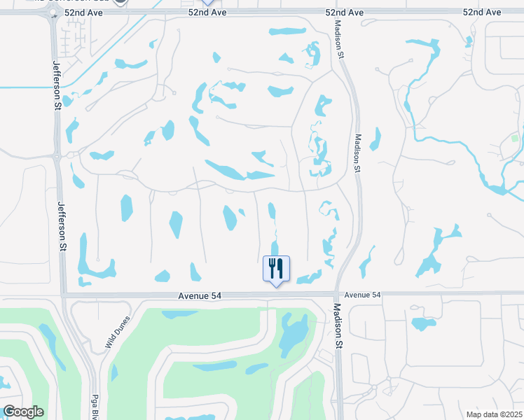 map of restaurants, bars, coffee shops, grocery stores, and more near 53408 Via Bellagio in La Quinta