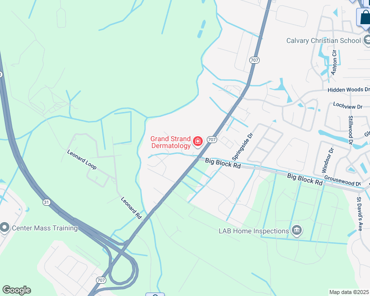 map of restaurants, bars, coffee shops, grocery stores, and more near 220 Portsmith Drive in Myrtle Beach
