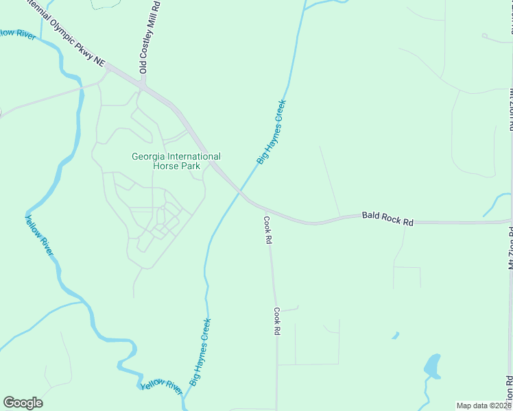 map of restaurants, bars, coffee shops, grocery stores, and more near Costley Mill Road Northeast in Oxford