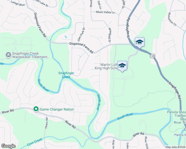 map of restaurants, bars, coffee shops, grocery stores, and more near 4646 Christi Court in Stonecrest