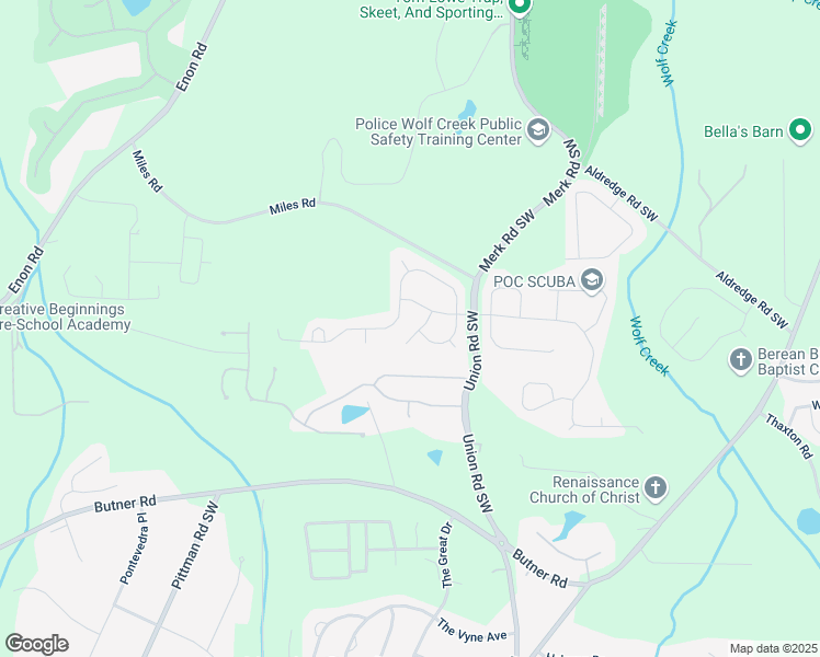 map of restaurants, bars, coffee shops, grocery stores, and more near 5604 Halsey Trace Southwest in Atlanta