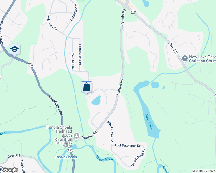 map of restaurants, bars, coffee shops, grocery stores, and more near 5103 Twin Lakes Drive in Stonecrest