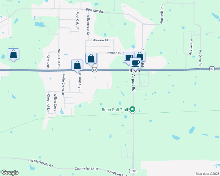 map of restaurants, bars, coffee shops, grocery stores, and more near 155 Cozy Lane in Reno