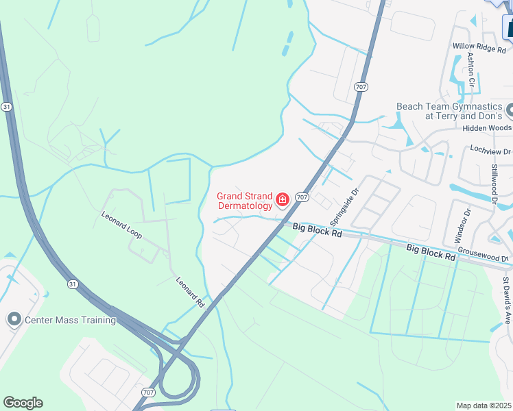 map of restaurants, bars, coffee shops, grocery stores, and more near 220 Portsmith Drive in Myrtle Beach