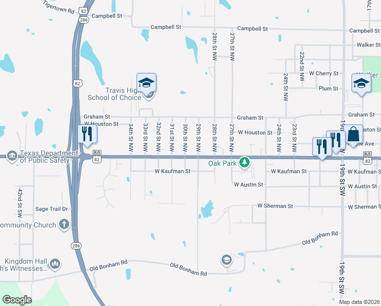 map of restaurants, bars, coffee shops, grocery stores, and more near 79 29th Street Northwest in Paris