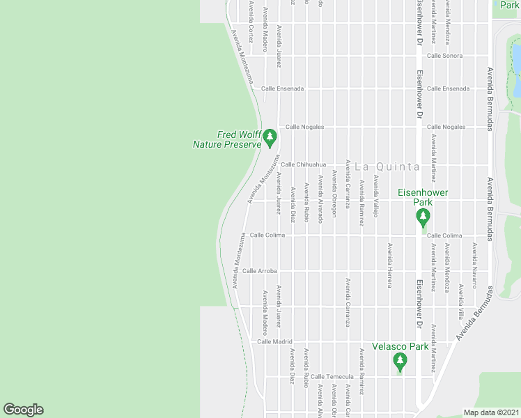 map of restaurants, bars, coffee shops, grocery stores, and more near 53305 Avenue Madero in La Quinta