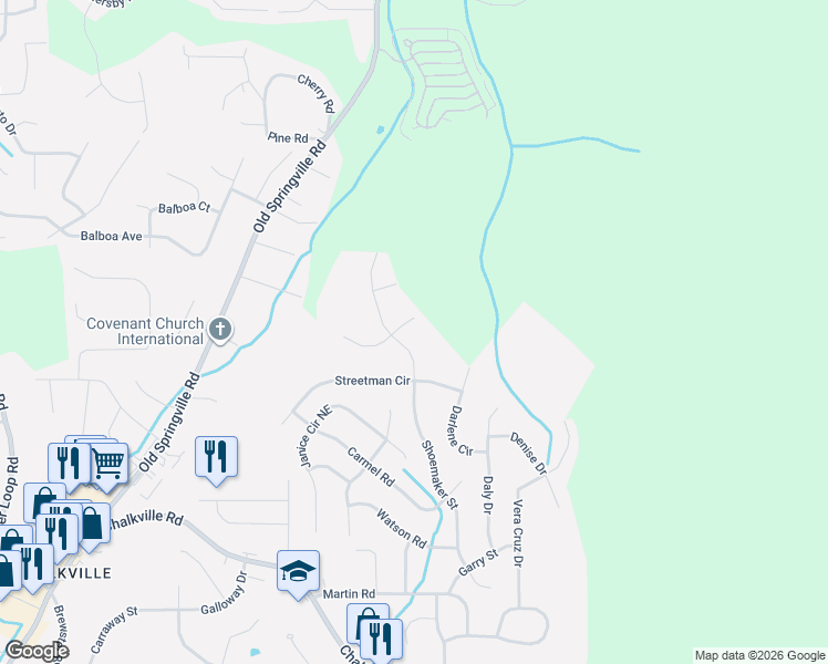 map of restaurants, bars, coffee shops, grocery stores, and more near 2807 Ray Way in Birmingham