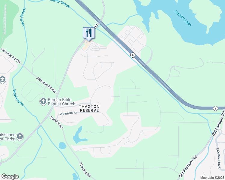 map of restaurants, bars, coffee shops, grocery stores, and more near 3503 Umatilla Lane in Atlanta