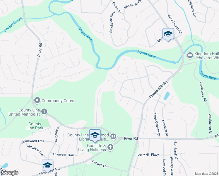 map of restaurants, bars, coffee shops, grocery stores, and more near 3832 Natalie Way in Ellenwood