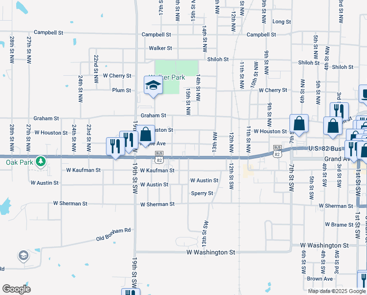 map of restaurants, bars, coffee shops, grocery stores, and more near 1529 Maple Avenue in Paris