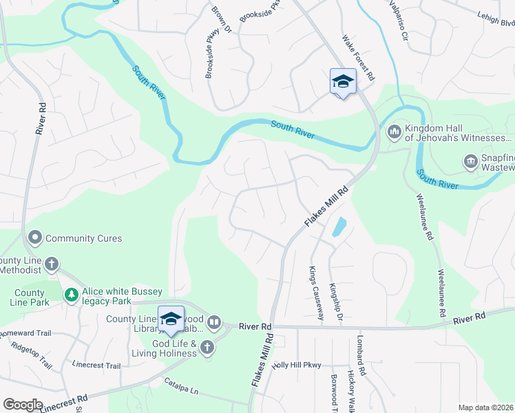map of restaurants, bars, coffee shops, grocery stores, and more near 4061 Faron Court in Ellenwood