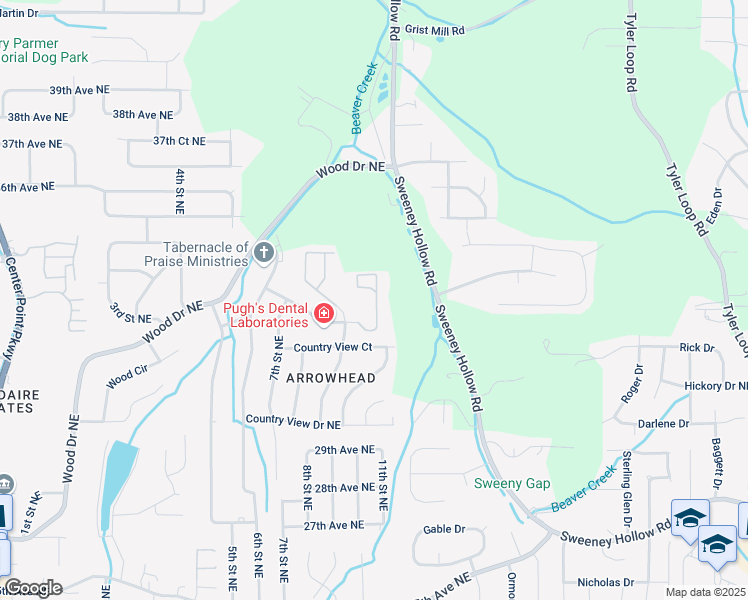 map of restaurants, bars, coffee shops, grocery stores, and more near 801 Farrington Drive in Birmingham