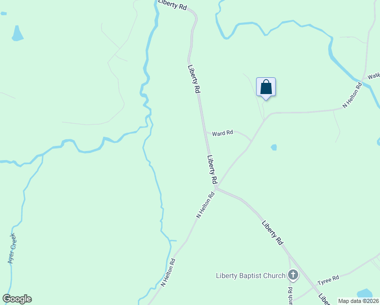 map of restaurants, bars, coffee shops, grocery stores, and more near 5257 Liberty Road in Villa Rica