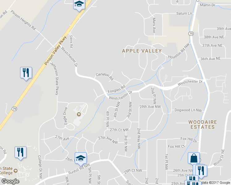 map of restaurants, bars, coffee shops, grocery stores, and more near 317 Foxglen Road in Birmingham
