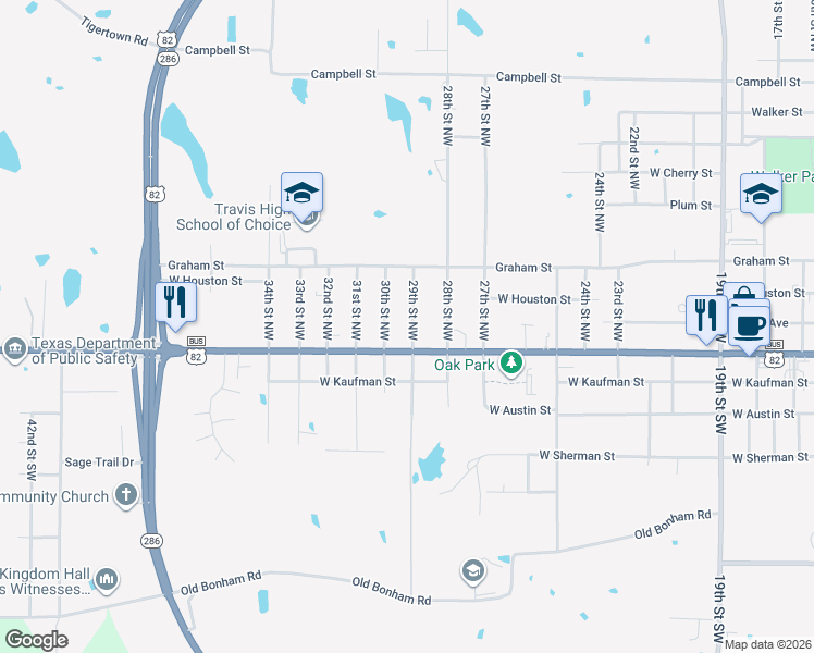 map of restaurants, bars, coffee shops, grocery stores, and more near 79 29th Street Northwest in Paris