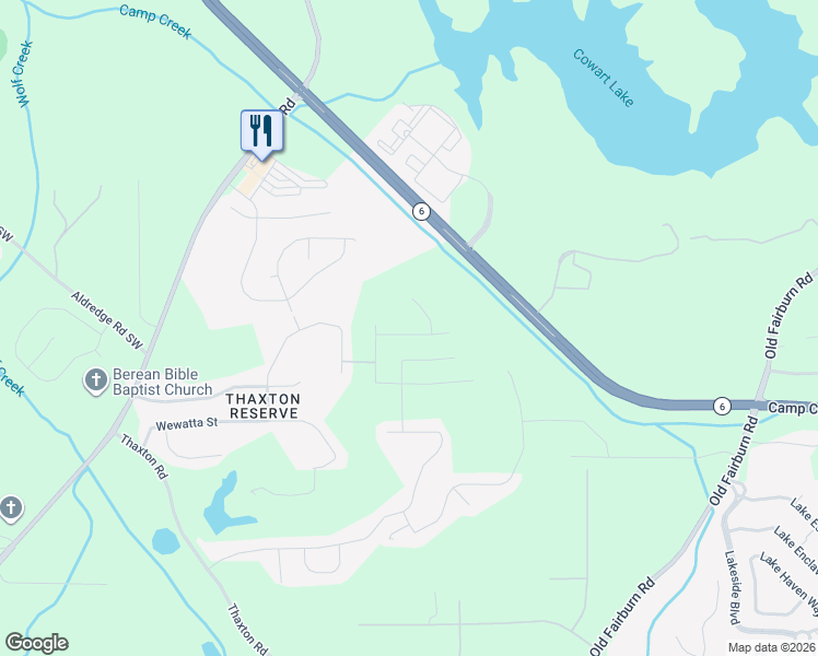 map of restaurants, bars, coffee shops, grocery stores, and more near 3503 Umatilla Lane in Atlanta