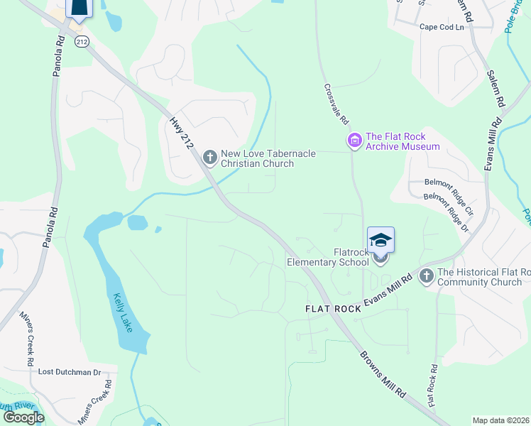 map of restaurants, bars, coffee shops, grocery stores, and more near 5624 Browns Mill Road in Stonecrest