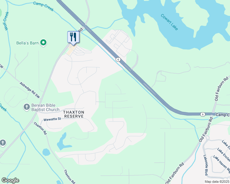 map of restaurants, bars, coffee shops, grocery stores, and more near 4779 Mock Orange Street in Atlanta