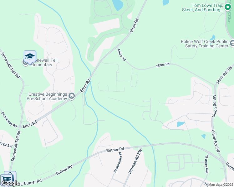 map of restaurants, bars, coffee shops, grocery stores, and more near 736 Red Wolf Run in Atlanta