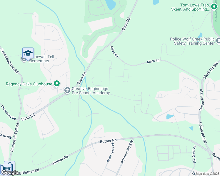 map of restaurants, bars, coffee shops, grocery stores, and more near 736 Red Wolf Run in Atlanta
