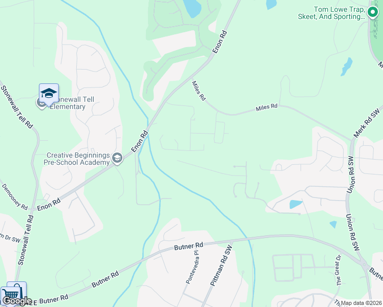 map of restaurants, bars, coffee shops, grocery stores, and more near 5830 Miles Road in College Park