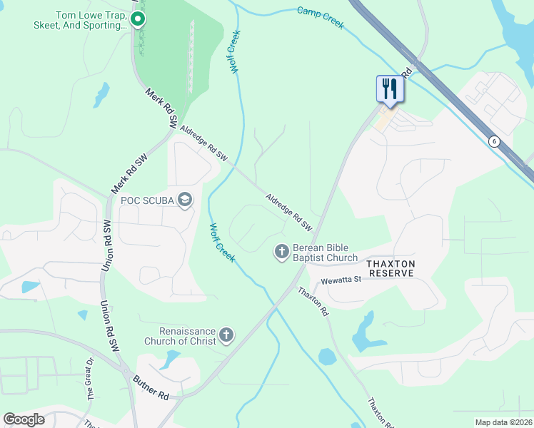 map of restaurants, bars, coffee shops, grocery stores, and more near 3541 Hamlin Square Southwest in Atlanta