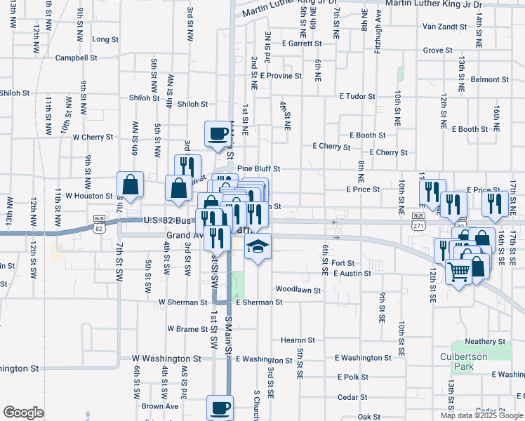 map of restaurants, bars, coffee shops, grocery stores, and more near 7 2nd Street Northeast in Paris