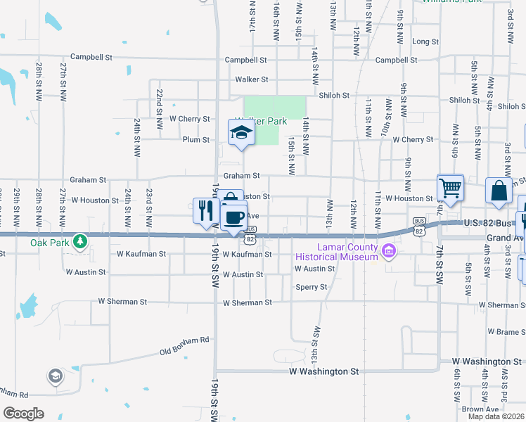 map of restaurants, bars, coffee shops, grocery stores, and more near 1710 Bonham Street in Paris