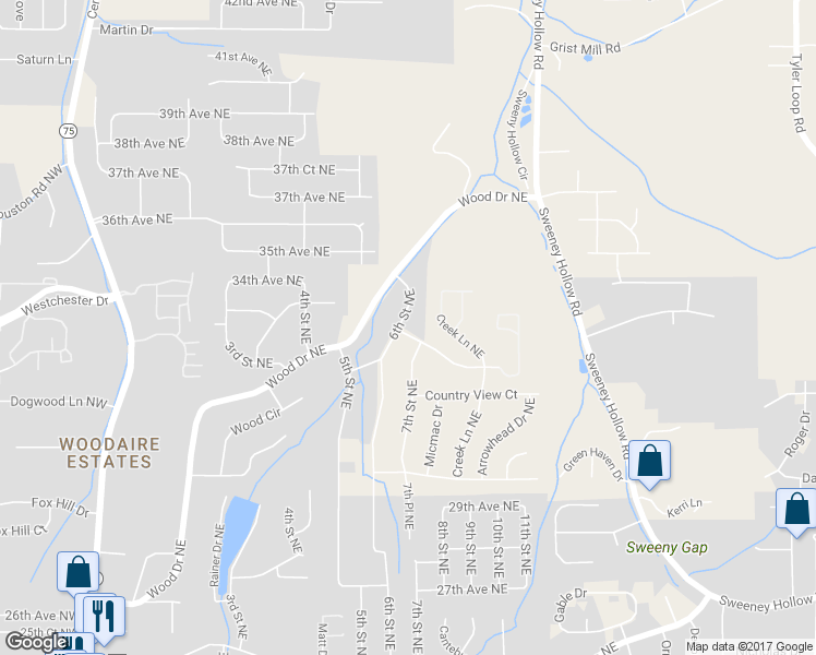 map of restaurants, bars, coffee shops, grocery stores, and more near 600 Countryview Terrace in Birmingham
