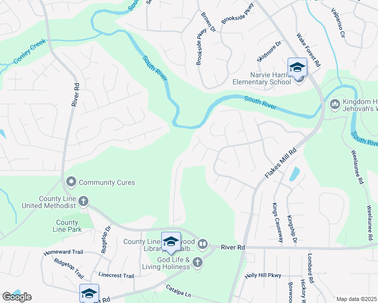 map of restaurants, bars, coffee shops, grocery stores, and more near 3829 Natalie Court in Ellenwood