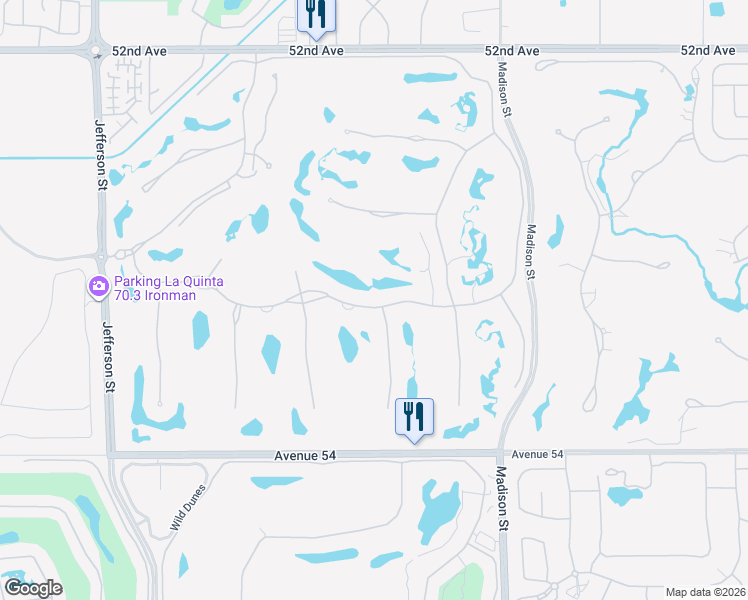 map of restaurants, bars, coffee shops, grocery stores, and more near 80678 Via Pessaro in La Quinta