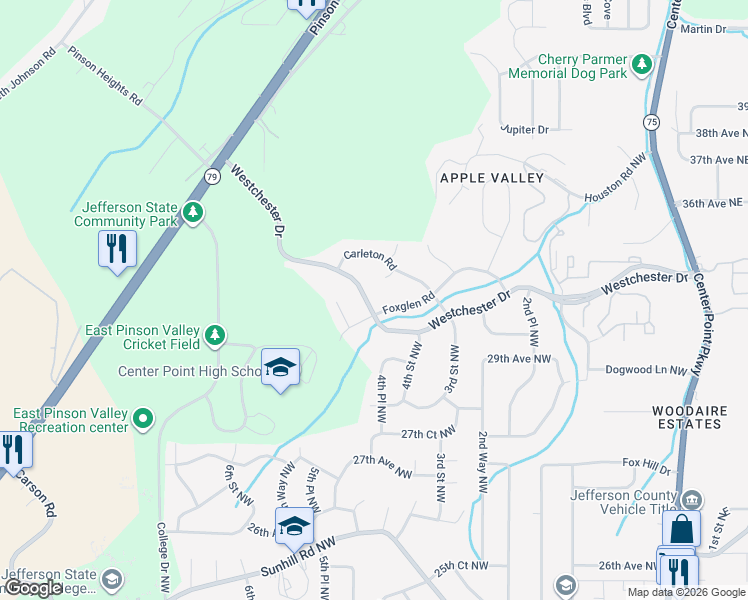map of restaurants, bars, coffee shops, grocery stores, and more near 434 Westchester Drive in Birmingham