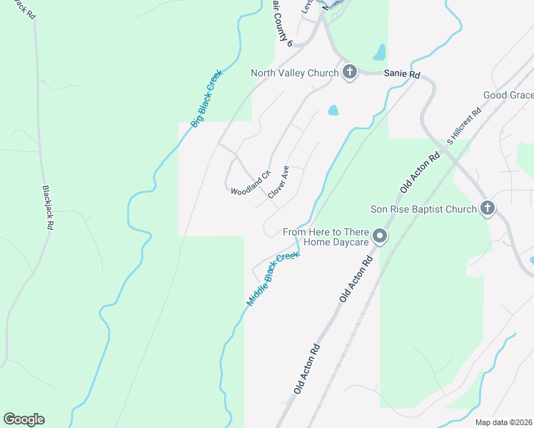 map of restaurants, bars, coffee shops, grocery stores, and more near 1105 Clover Street in Odenville