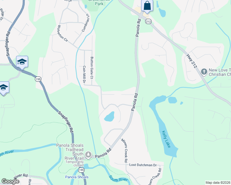 map of restaurants, bars, coffee shops, grocery stores, and more near 5072 Panola Woods Court in Stonecrest