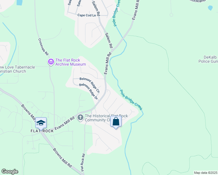 map of restaurants, bars, coffee shops, grocery stores, and more near 4000 Brooks Mill Drive in Lithonia