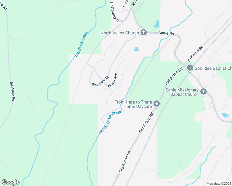map of restaurants, bars, coffee shops, grocery stores, and more near 1055 Clover Street in Odenville