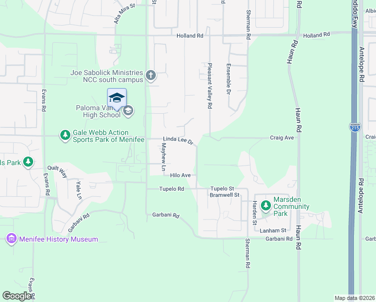 map of restaurants, bars, coffee shops, grocery stores, and more near 31573 Linda Lee Drive in Menifee