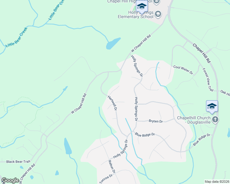 map of restaurants, bars, coffee shops, grocery stores, and more near 4741 Unicoi Place in Douglasville