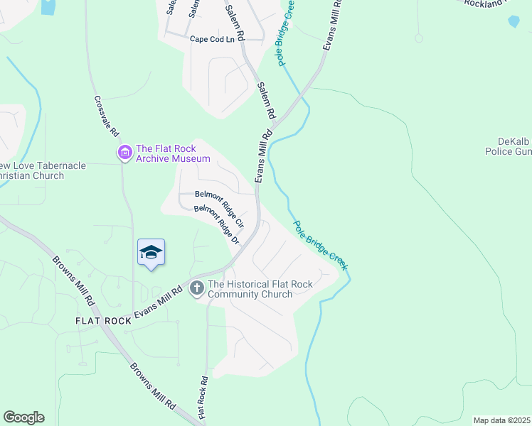 map of restaurants, bars, coffee shops, grocery stores, and more near 4000 Brooks Mill Dr in Lithonia