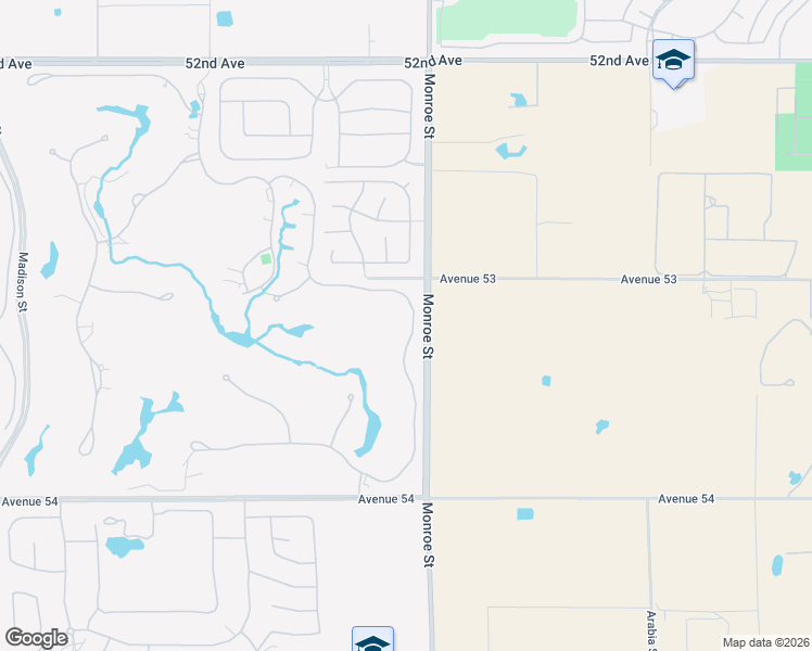 map of restaurants, bars, coffee shops, grocery stores, and more near 53365 Humboldt Boulevard in La Quinta