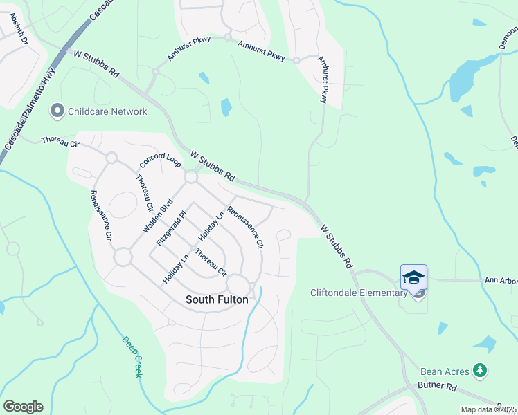 map of restaurants, bars, coffee shops, grocery stores, and more near 250 Lawrence Place in Atlanta