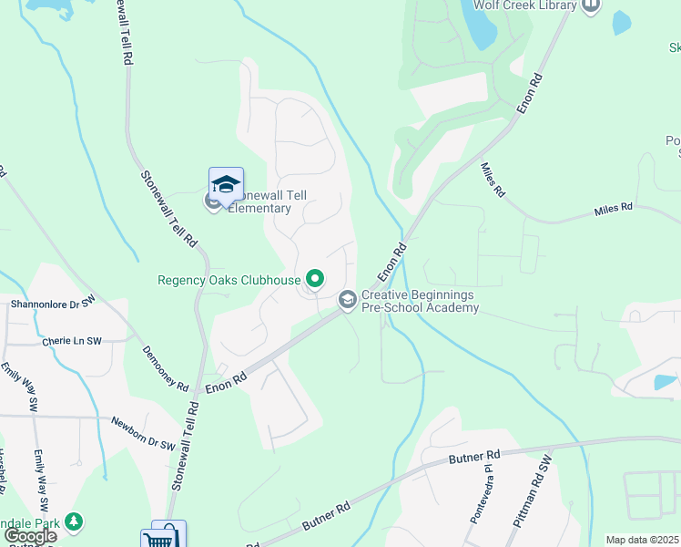 map of restaurants, bars, coffee shops, grocery stores, and more near 3466 Walnut Ridge in Atlanta