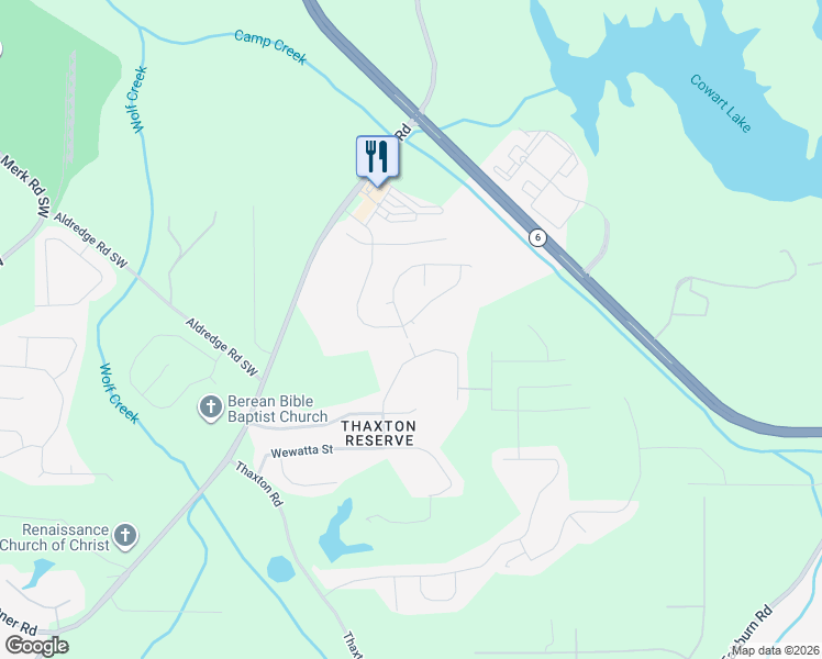 map of restaurants, bars, coffee shops, grocery stores, and more near 3523 Umatilla Lane in Atlanta