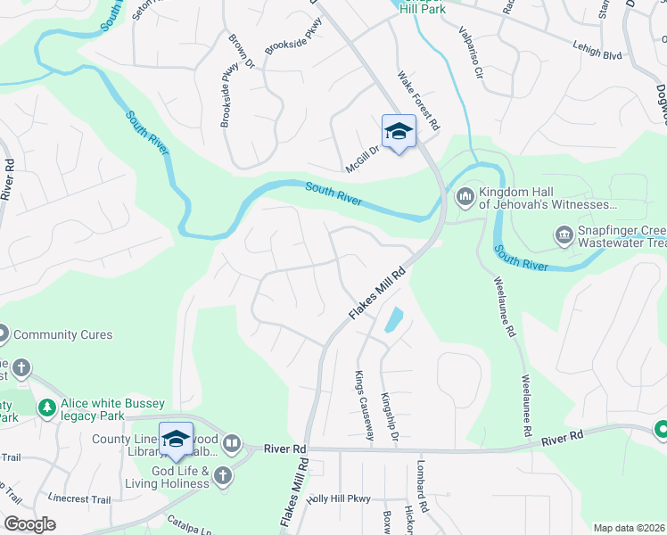 map of restaurants, bars, coffee shops, grocery stores, and more near 4044 Chimney Ridge Way in Ellenwood