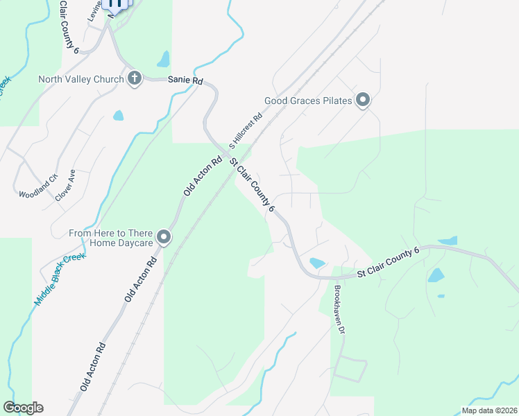 map of restaurants, bars, coffee shops, grocery stores, and more near 205 Ridgefield Drive in Odenville