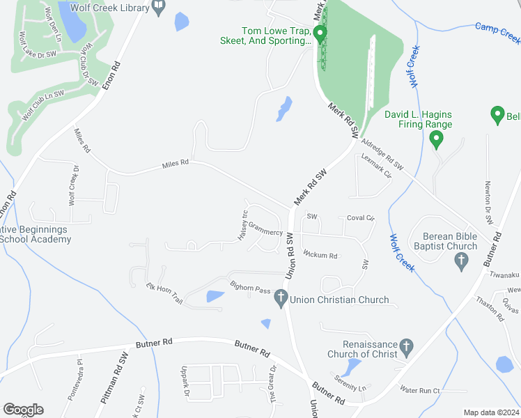 map of restaurants, bars, coffee shops, grocery stores, and more near 5568 Halsey Trace Southwest in Atlanta